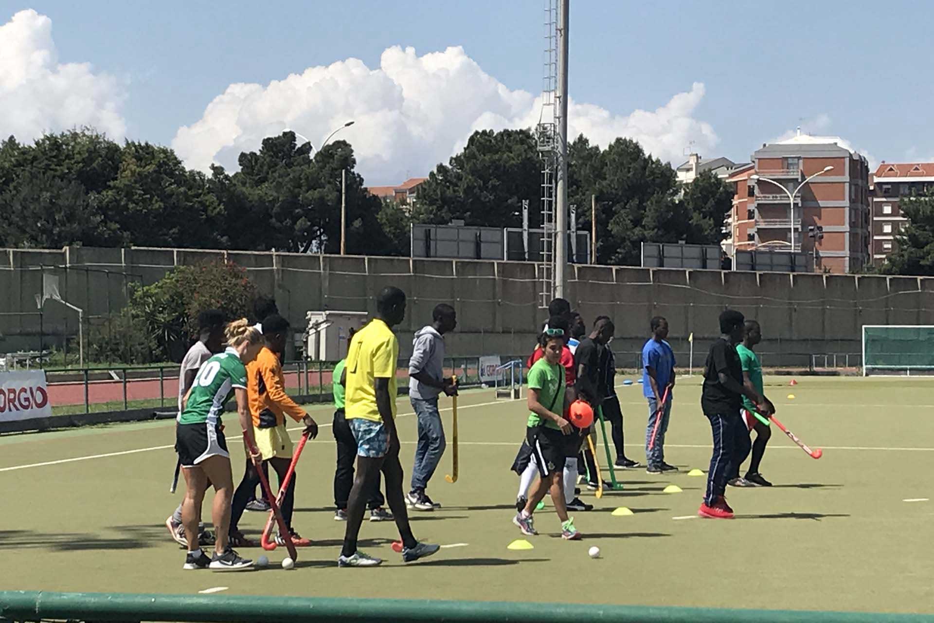 Evento sportivo presso lo stadio Amsicora a Cagliari